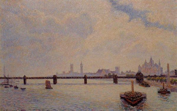 Charing Cross Bridge, London by Camille Pissarro