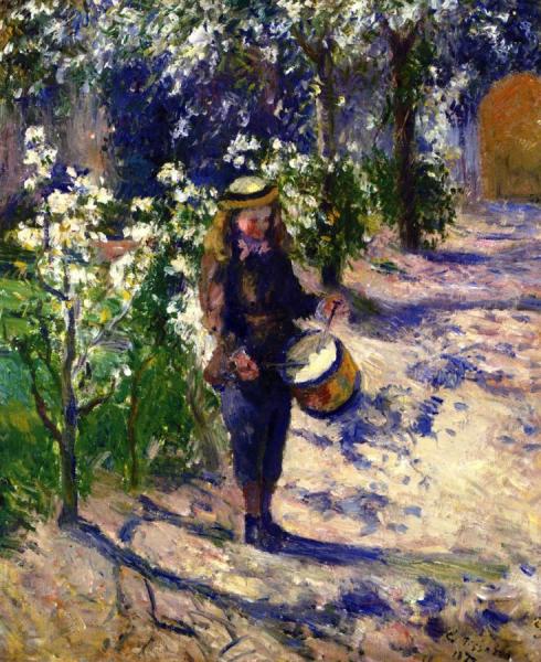Child With Drum by Camille Pissarro