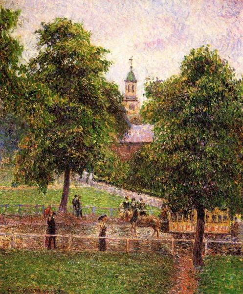 Church At Kew by Camille Pissarro
