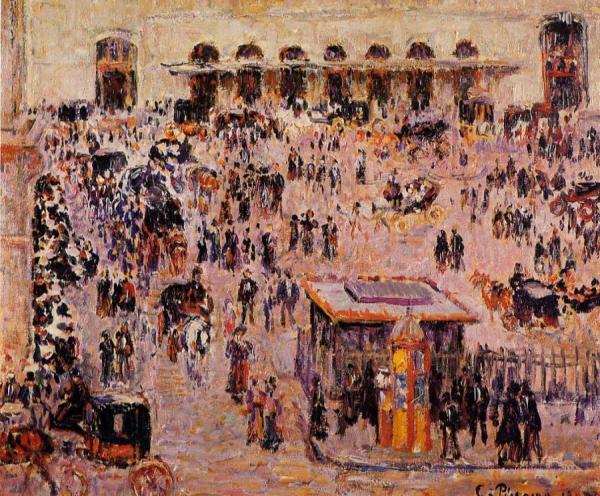 Cour Du Havre, Gare Saint-lazare by Camille Pissarro