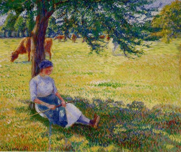 Cowgirl, Eragny by Camille Pissarro Oil Painting Reproductions