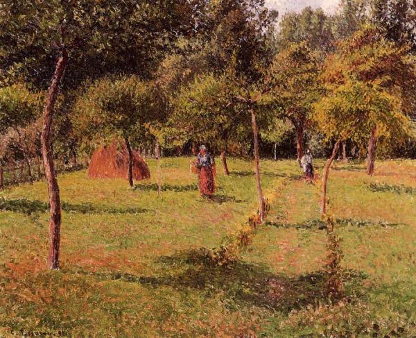 Enclosed Field At Eragny by Camille Pissarro