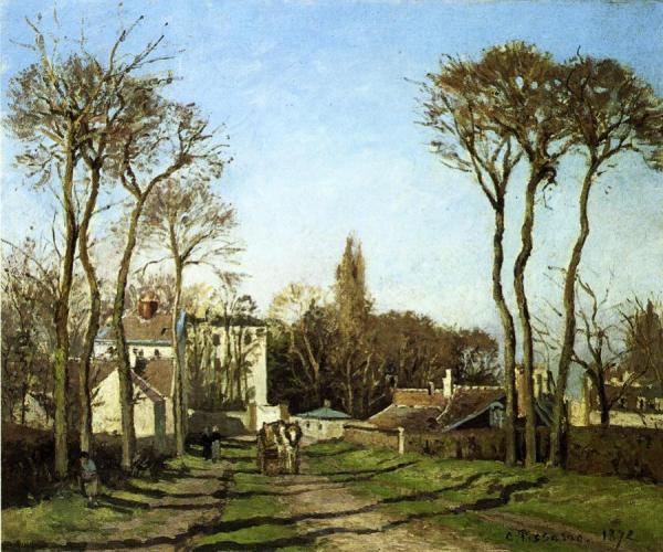 Entering The Village Of Voisins by Camille Pissarro