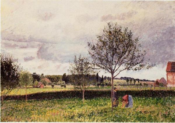 Eragny Landscape, Le Pre by Camille Pissarro