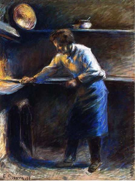 Eugene Murer At His Pastry Oven by Camille Pissarro