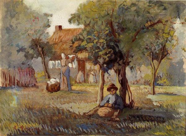 Family Garden by Camille Pissarro