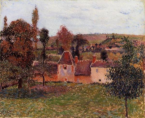 Farm At Basincourt by Camille Pissarro