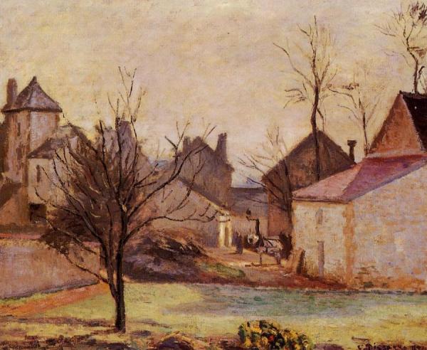 Farmyard In Pontoise by Camille Pissarro Oil Painting Reproductions