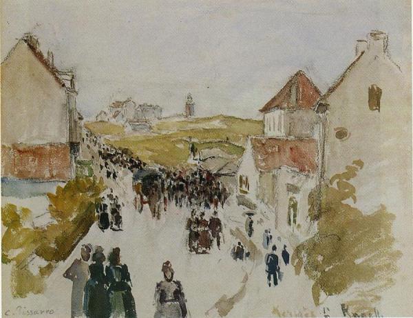 Feast Day In Knokke by Camille Pissarro Oil Painting Reproductions