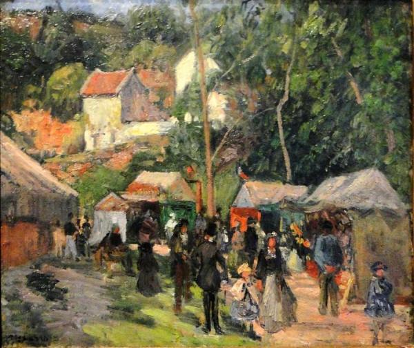 Festival At The Hermitage by Camille Pissarro