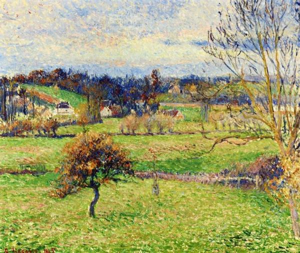 Field At Eragny by Camille Pissarro