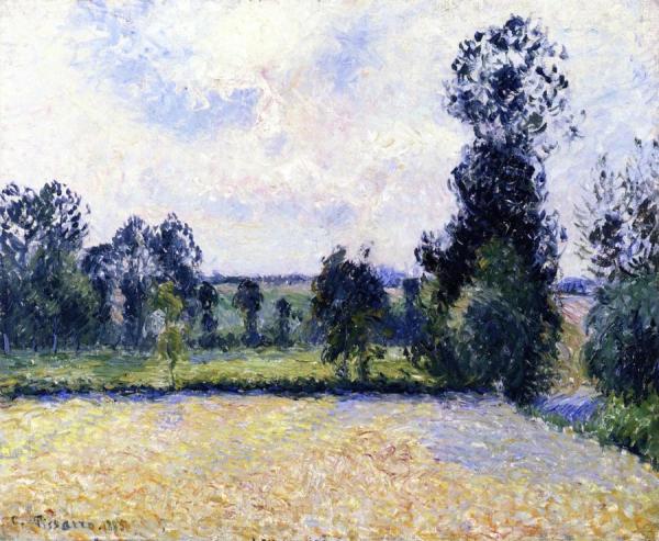 Field Of Oats In Eragny by Camille Pissarro