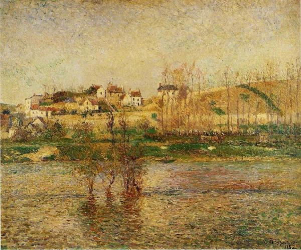 Flood In Pontoise by Camille Pissarro