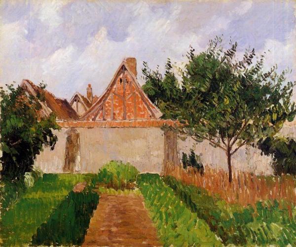 Garden At Eragny (study) by Camille Pissarro