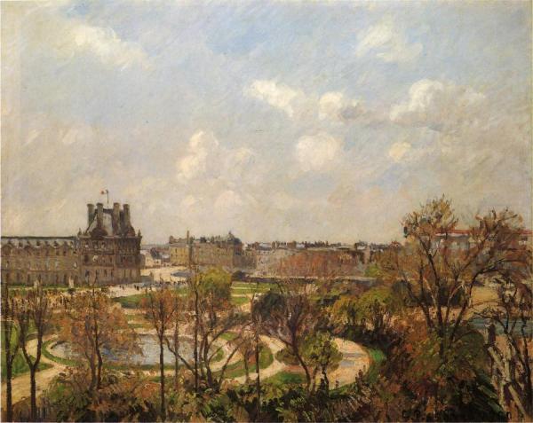 Garden At The Tuileries, Spring Afternoon by Camille Pissarro