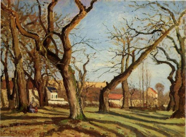 Groves Of Chestnut Trees At Louveciennes by Camille Pissarro