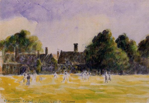 Hampton Court Green by Camille Pissarro