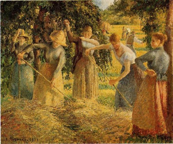Harvest At Eragny by Camille Pissarro