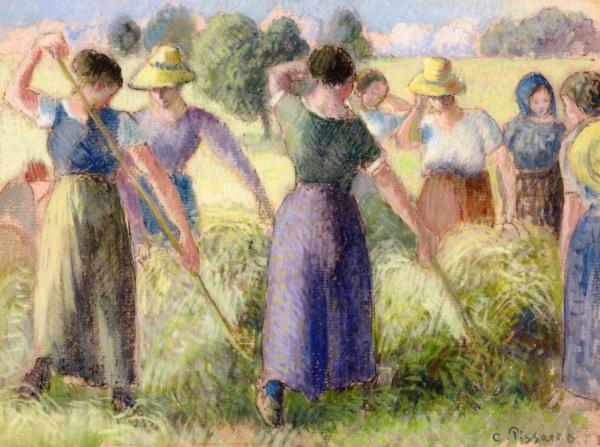 Camille Pissarro Haymaking