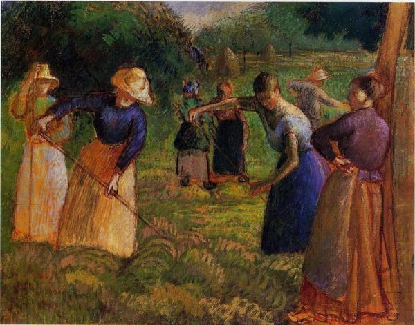 Haymaking In Eragny by Camille Pissarro