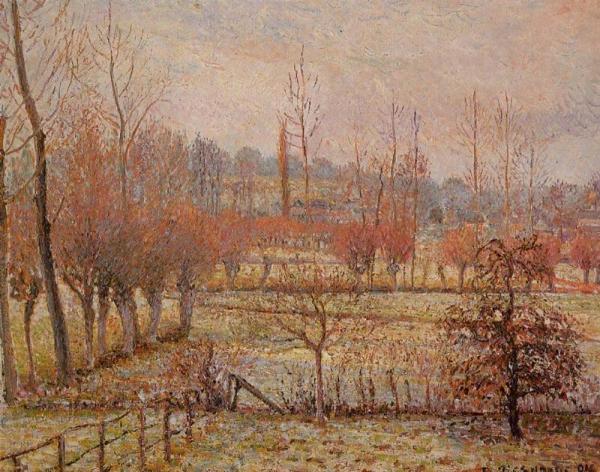 Hoarfrost, Morning by Camille Pissarro