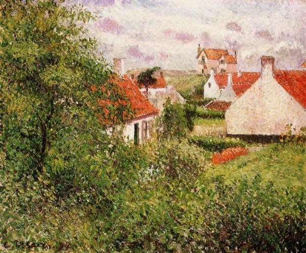 Houses At Knocke, Belgium by Camille Pissarro