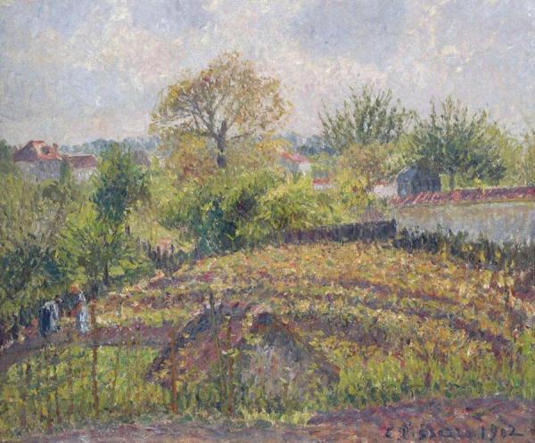 In The Garden by Camille Pissarro
