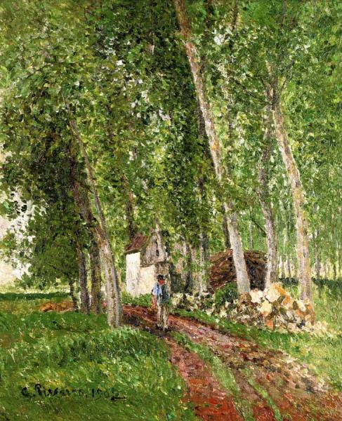 In The Woods At Moret by Camille Pissarro