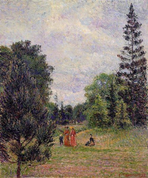 Kew Gardens, Crossroads Near The Pond by Camille Pissarro