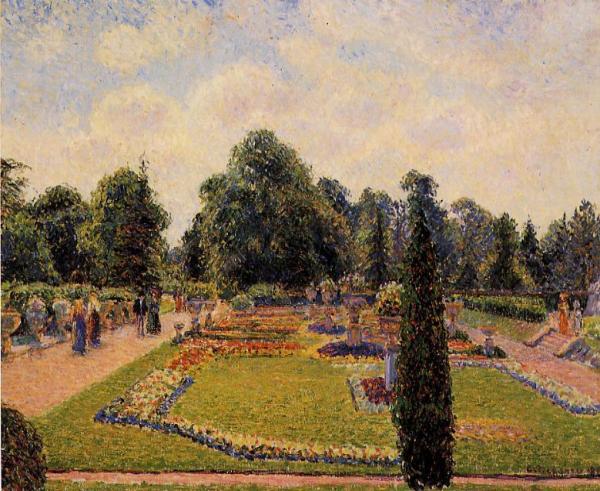 Kew Gardens: Path  Between The Pond And The Palm House by Camille Pissarro
