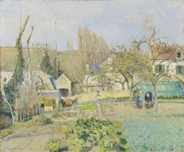 Kitchen Garden At L'ermitage, Pontoise by Camille Pissarro