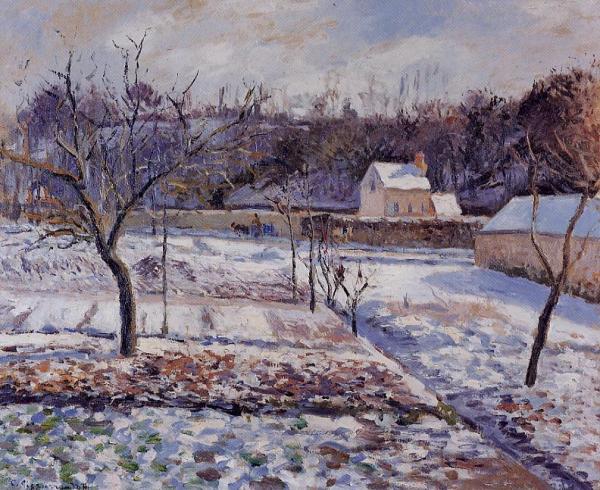 Camille Pissarro L'hermitage, Pontoise: Snow Effect