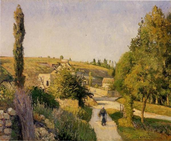Landscape At L'hermitage, Pontoise by Camille Pissarro