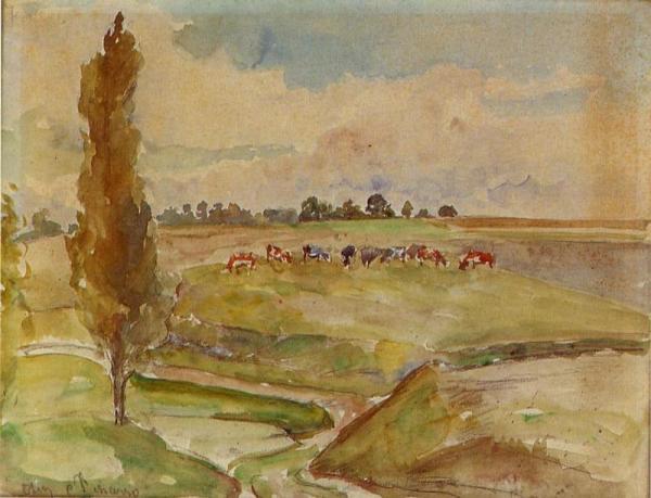 Landscape At Osny by Camille Pissarro