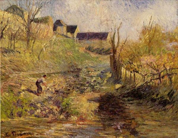 Landscape At Osny by Camille Pissarro