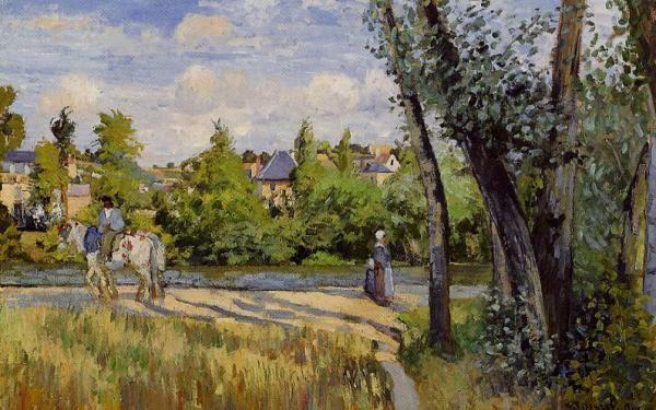 Landscape, Bright Sunlight, Pontoise by Camille Pissarro