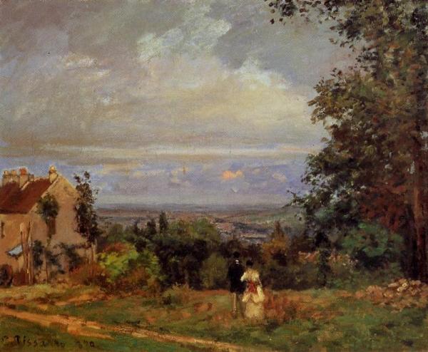 Landscape Near Louveciennes by Camille Pissarro