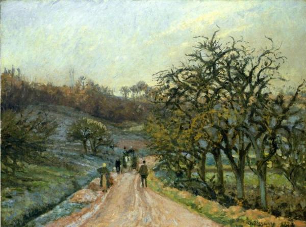 Lane Of Apple Trees Near Osny, Pontoise by Camille Pissarro