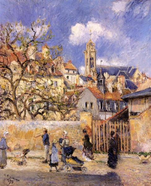 Le Parc Aux Charrettes, Pontoise by Camille Pissarro Oil Painting Reproductions