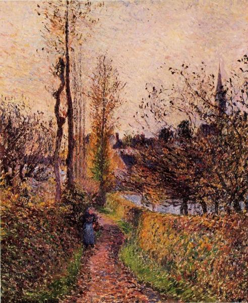 Le Sentier De Bazincourt by Camille Pissarro