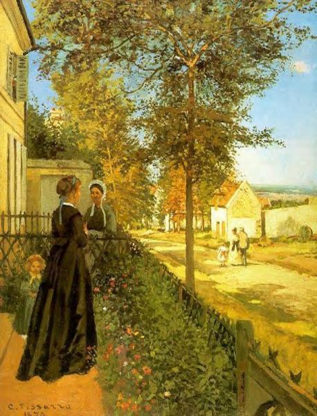Louveciennes: The Road To Versailles by Camille Pissarro
