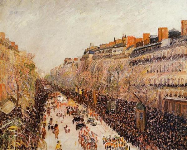 Mardi-gras On The Boulevards by Camille Pissarro