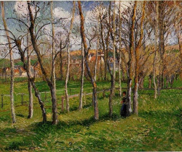 Meadow At Bazincourt by Camille Pissarro Oil Painting Reproductions