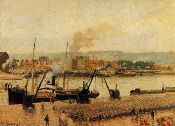 Morning, After The Rain, Rouen by Camille Pissarro