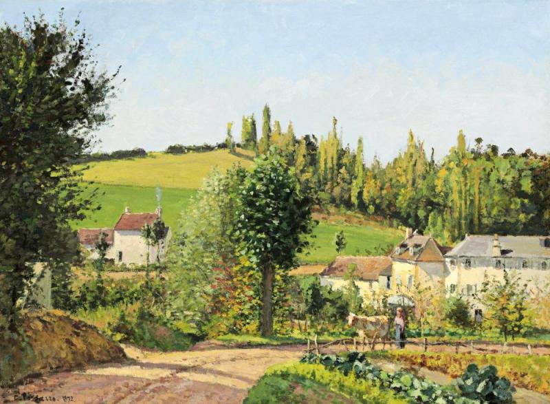 Path Of L'hermitage At Pontoise by Camille Pissarro