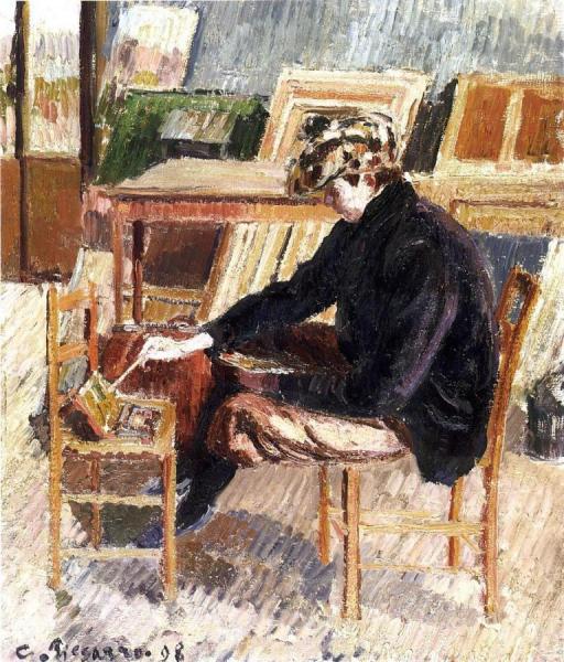 Paul Painting, Study by Camille Pissarro