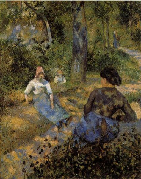 Peasants Resting by Camille Pissarro Oil Painting Reproductions
