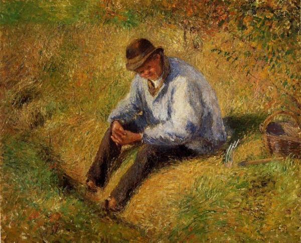 Pere Melon Resting by Camille Pissarro