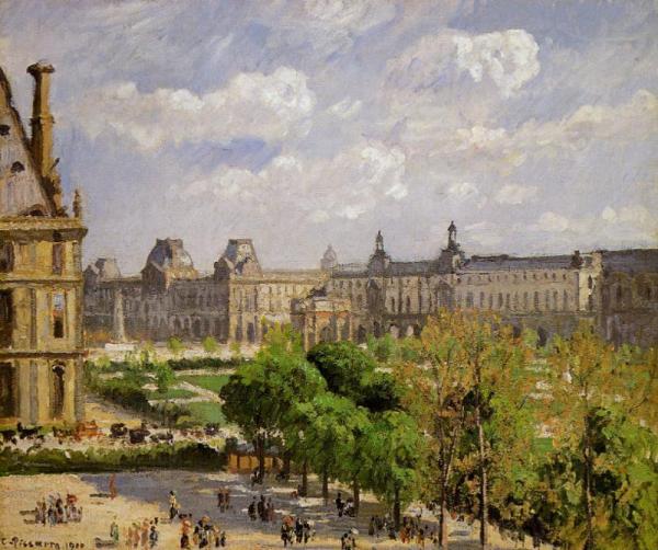 Place Du Carrousel, The Tuileries Gardens by Camille Pissarro