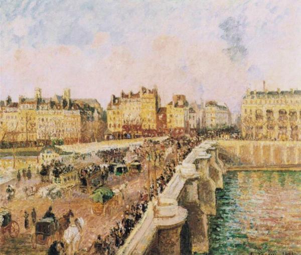 Pont Neuf, Afternoon, Sunshine by Camille Pissarro